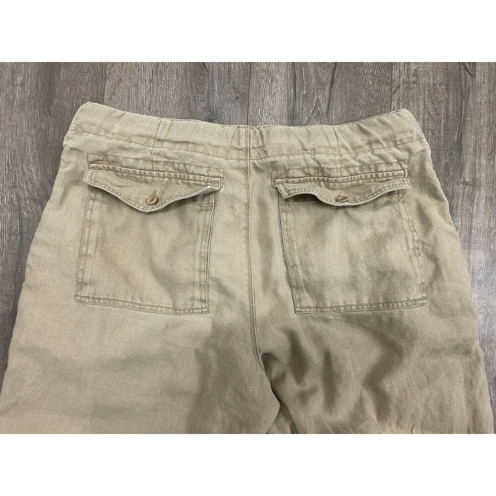 Vintage Banana Republic 100% Linen Pants Men’s 36 X 30 Beige Drawstring Y2K